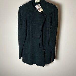 Black Textured Blazer